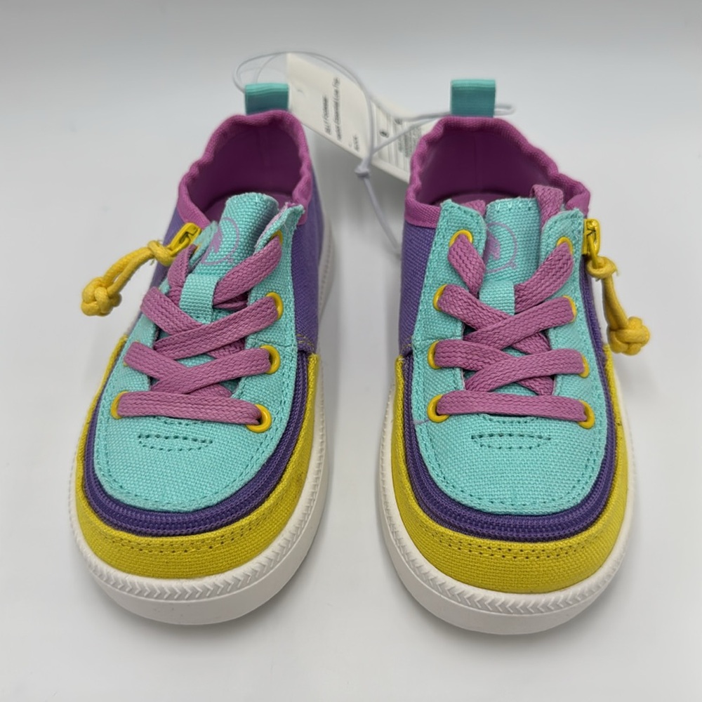 NWT BILLY Footwear Harbor Essential Low Top Purple/Green Toddler Girls Size 9 - Picture 3 of 11